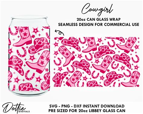 Dottie Digitals Abstract Face Line Drawing 20oz Libbey Glass Can Svg