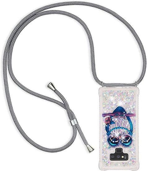 Collier Pour Samsung Galaxy Note 8 Silicone Coque Glitter Liquide Femme