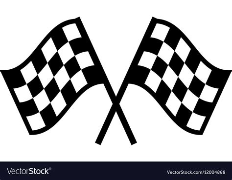 Racing flag icon flat Royalty Free Vector Image