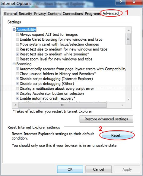 Reset Ie Firefox And Chrome To Default Settings