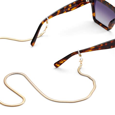 Gold Tone Stainless Steel Herringbone Sunglasses Chain In Stock Trendhim