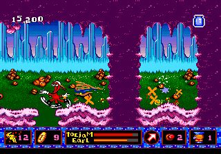 Screenshot Of ToeJam Earl In Panic On Funkotron Genesis 1993