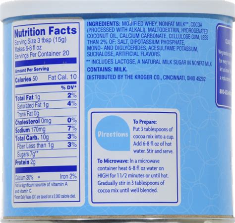 Kroger No Sugar Added Milk Chocolate Dutch Hot Cocoa Mix Oz Kroger