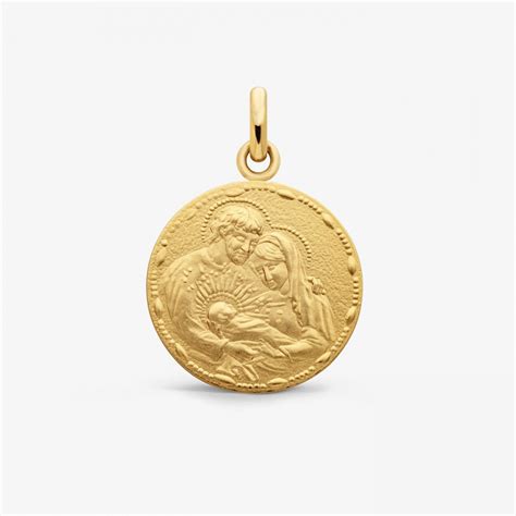 Médaille de baptême Sainte Famille Or jaune Arthus Bertrand