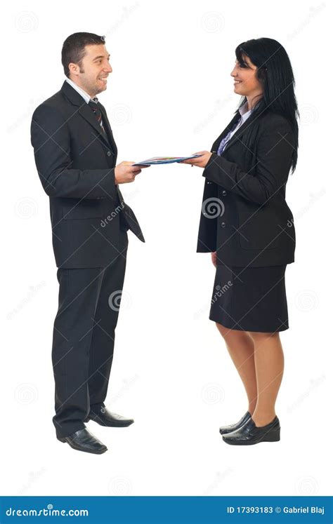 Business Agreement Between Two People Stock Image Image Of Happy