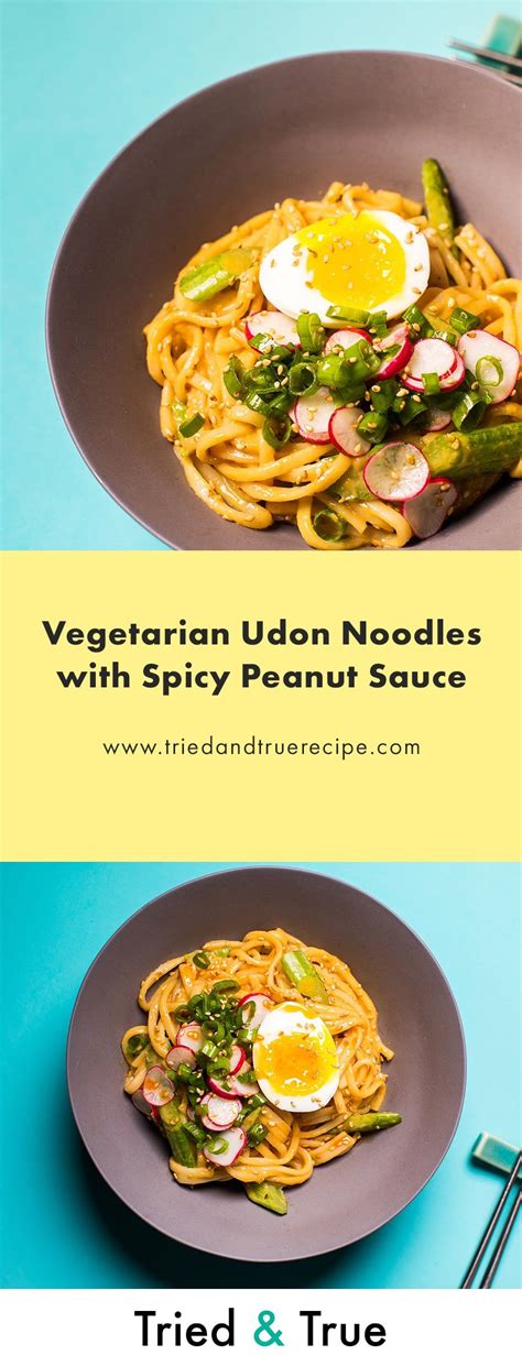 Vegetarian Udon Noodles With Spicy Peanut Sauce Tried And True Recipes Recipe Vegetarian