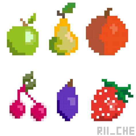 Pixel Art Fruit Pixel Art Pixel Art