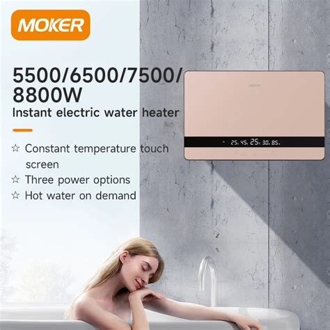 Jnod Wall Mounted Electric Shower Head 220v Instantaneous Hot Water Heater Geyser For Household