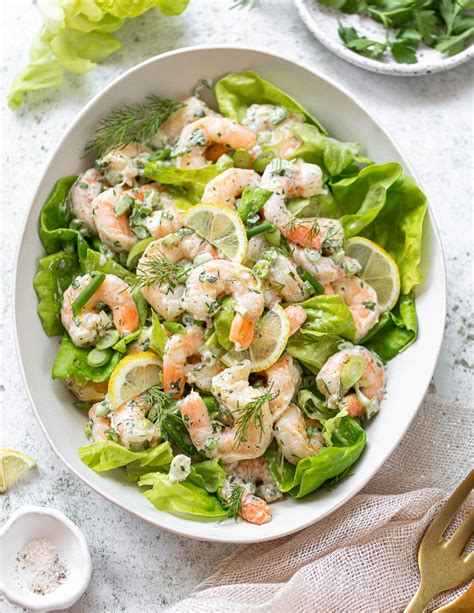 Light and Lemony Chilled Shrimp Salad - Familystyle Food