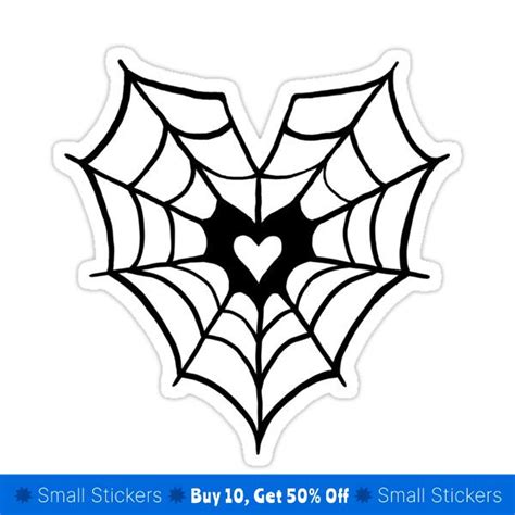 Spider Web Heart Sticker for Sale by M Nehmer Çizim fikirleri