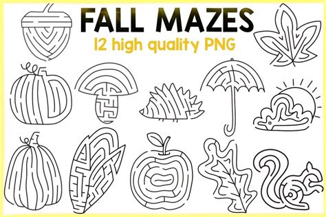 Autumn Mazes Graphic By Creativespace · Creative Fabrica