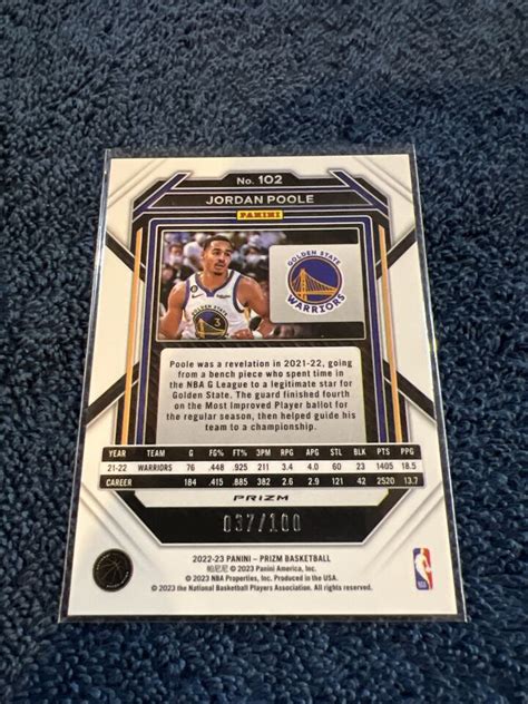 2022 23 Panini Prizm 102 Jordan Poole Red Fast Break Disco Prizm 37