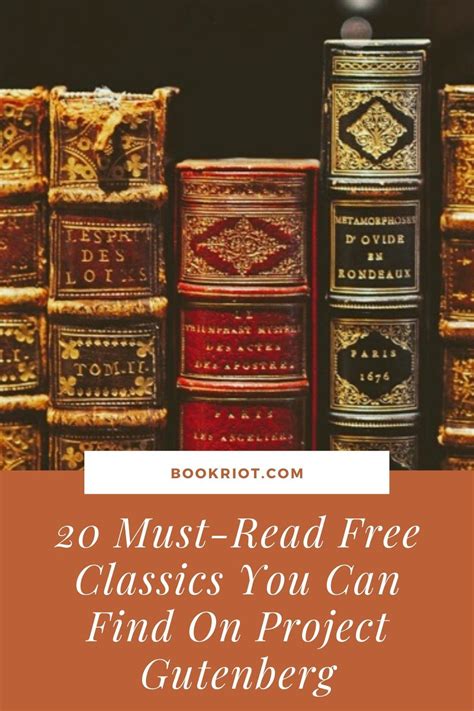 Get to know the amazing free classics on Project Gutenberg. book lists ...