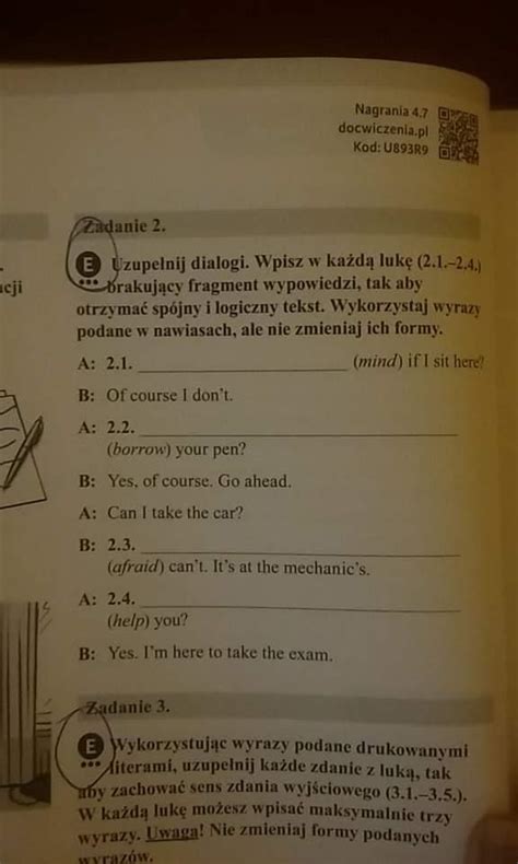 Bardzo Prosze Potrzebuje Na Teraz Zadania Z Angielkiego Wysy Am W