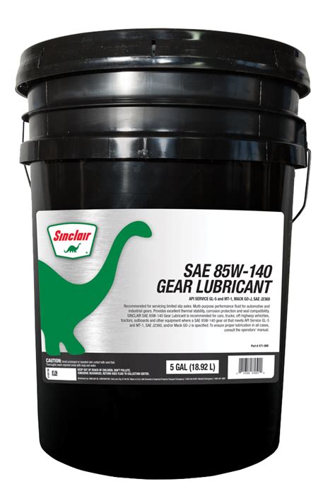 Sinclair 85w 140 Gl 5 Gear Oil