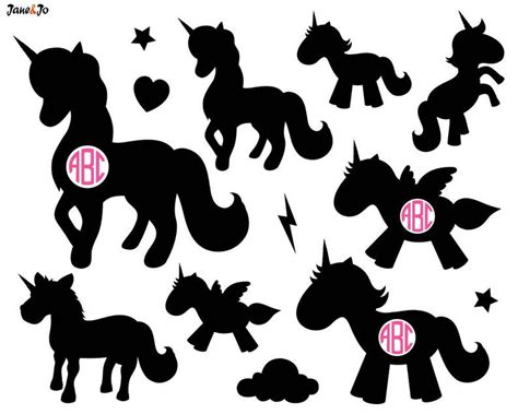 Fichiers Svg Licorne Licorne Silhouette Svg Svg Licorne Etsy