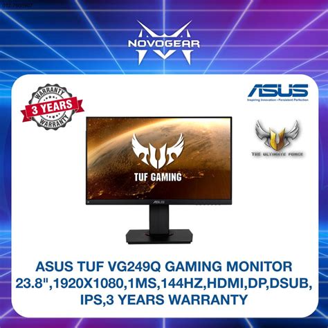 Asus Tuf Vg249q Gaming Monitor 2381920x10801ms144hzhdmidpdsub