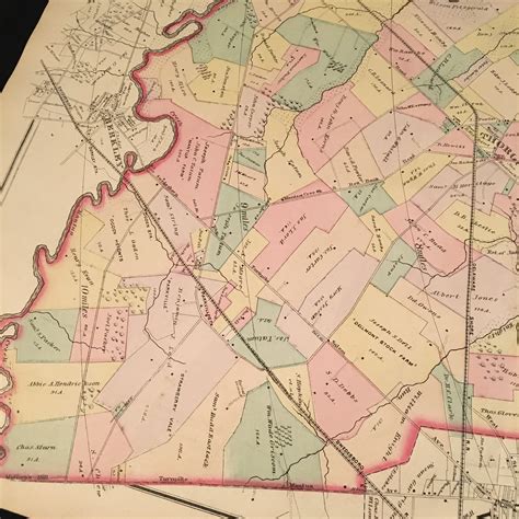 1877 Map West Deptford Township Original Antique Map Rare Etsy