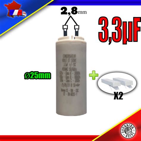 Condensateur 3 3μF 3 3uF moteur volet roulant store PROFALUX