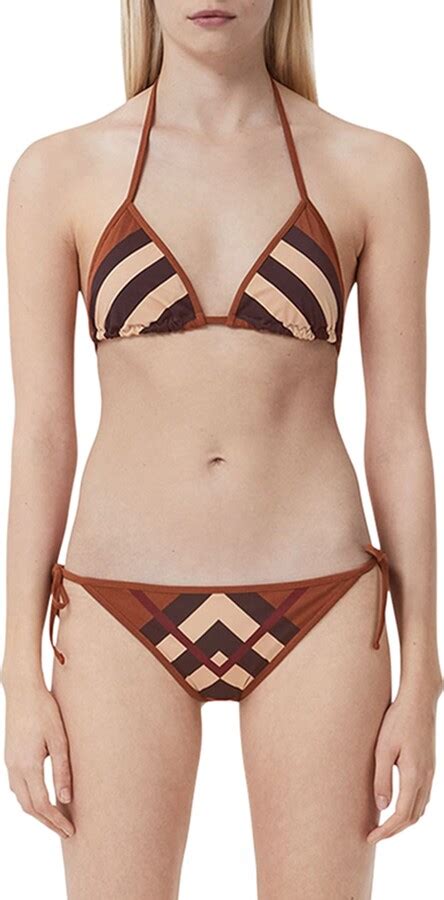 Burberry Cobb Check Triangle Two Piece Bikini Set Shopstyle