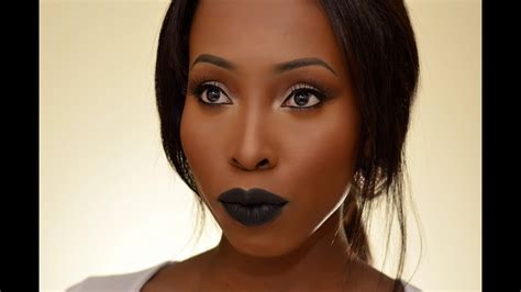 Fall Makeup Tutorial Limecrime Black Velvet Lips On Women Of Colour