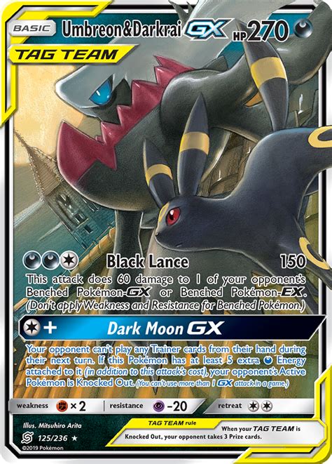 Umbreon Darkrai Gx Unified Minds Pokemon Card