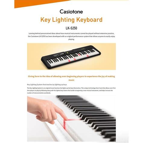 Casio Light Up Keyboard Lk S250 Including Stand Bag And Sheet Rest