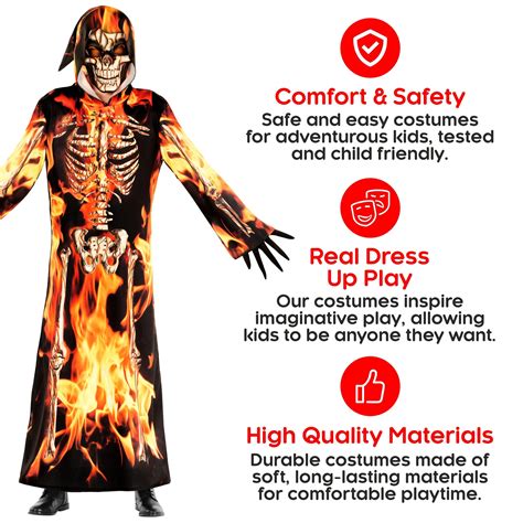 Morph Fire Grim Reaper Costume Boys Kids Grim Reaper Costume Boys