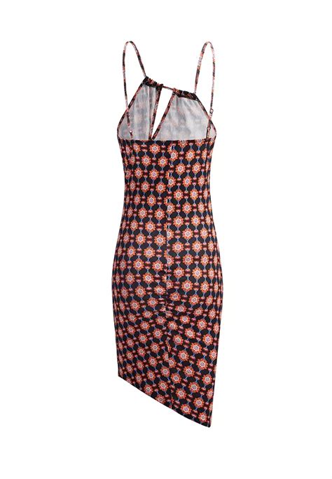 Urban Revivo Allover Print Cut Out Asymmetrical Cami Dress 2024 Buy