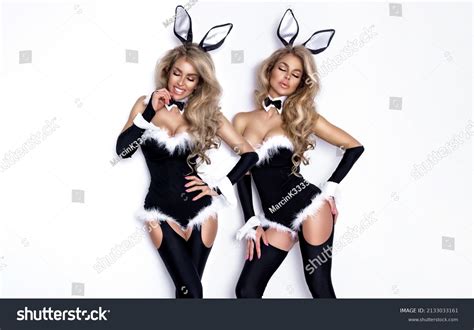 Sexy Blonde Model Dressed Easter Bunny Stock Photo Edit Now 2133033161