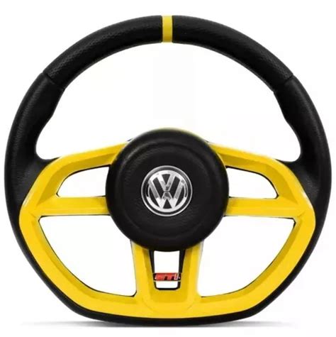 Volante Esportivo Gti Vision Amarelo P Crossfox 2009 Cubo