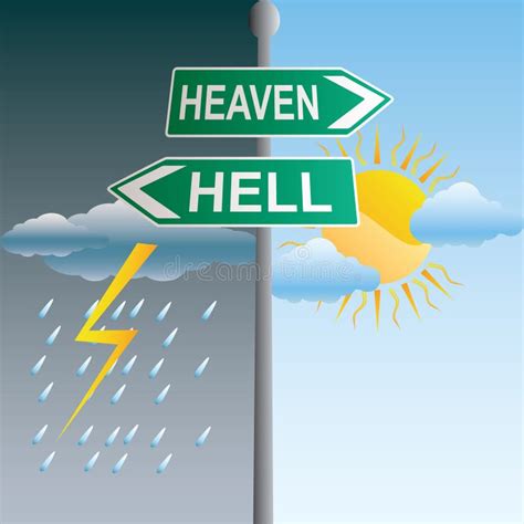 Heaven And Hell Sign Stock Vector Illustration Of Arrow 17352963