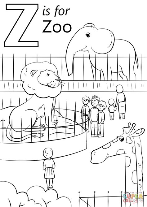 Letter Z is for Zoo coloring page | Free Printable Coloring Pages