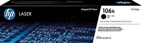 HP 106A Original Laser Toner Cartridge, Black - W1106A - Printers ...