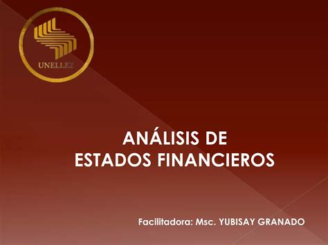 PresentaciÓn Analisis Estados Financieros Pdf Descarga Gratuita