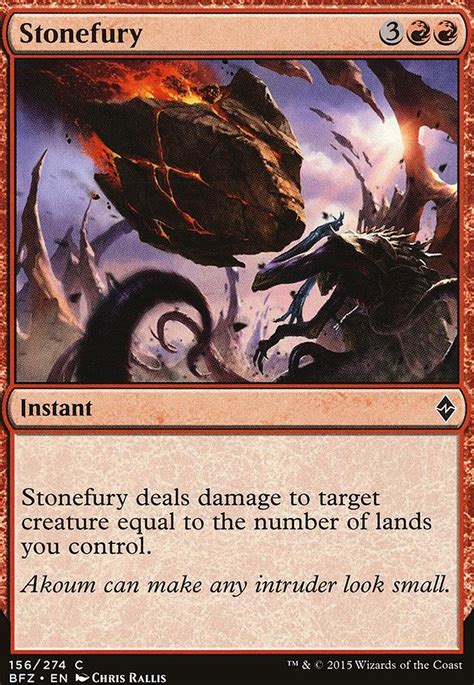 Stonefury Battle For Zendikar Modern Card Kingdom