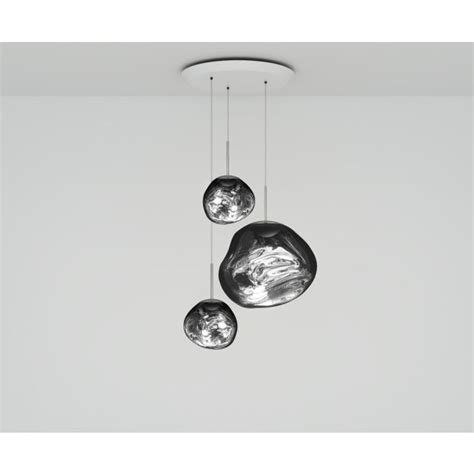 Tom Dixon Official Melt Led Chrome Trio Round Pendant System