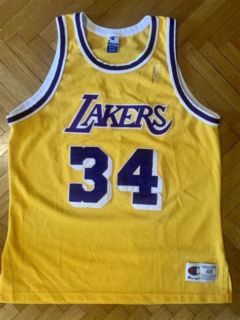 Shaquille O Neal Los Angeles Lakers Authentic Jersey Champion Size