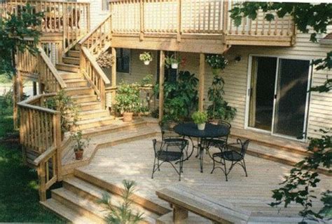 25 Multi Level Deck Design Ideas For Exciting Parties Small Backyard Decks Decks Backyard Patio