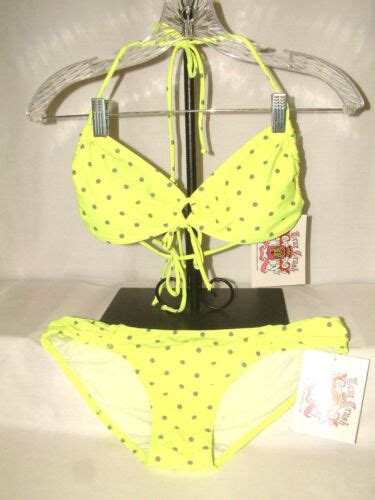 Ss Super Cute Bikini From True Crush Med Junior String Tie Top W Hipster B Ebay