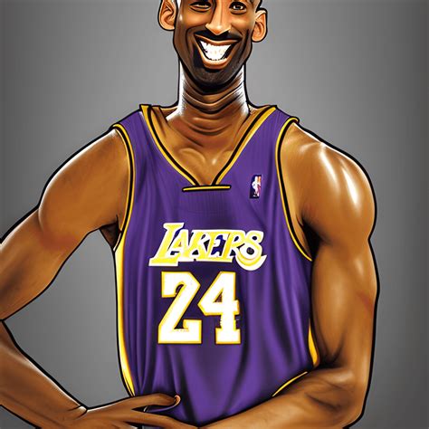 Karikatuurafbeelding Van Kobe Bryant Creative Fabrica