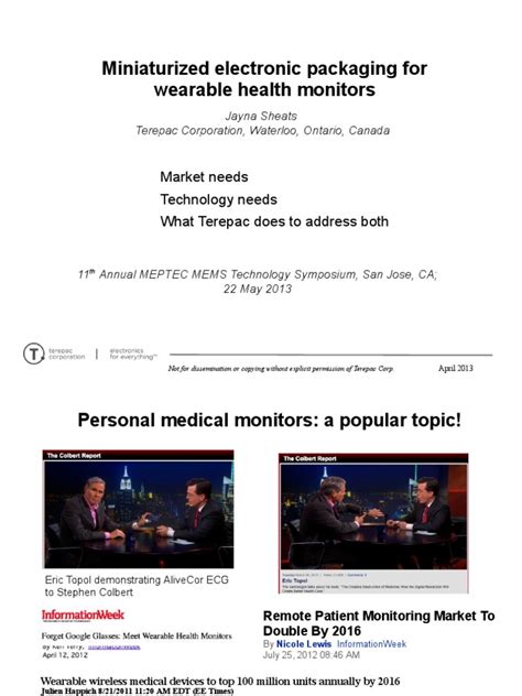 Microeletronics Packaging in Wearables Industry Presentation | PDF ... 