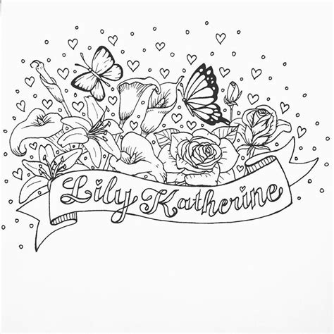 Lily Name Pages Coloring Pages