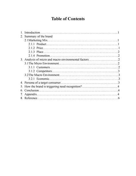 Mkt10007 Assignment 2 Table Of Contents Studocu