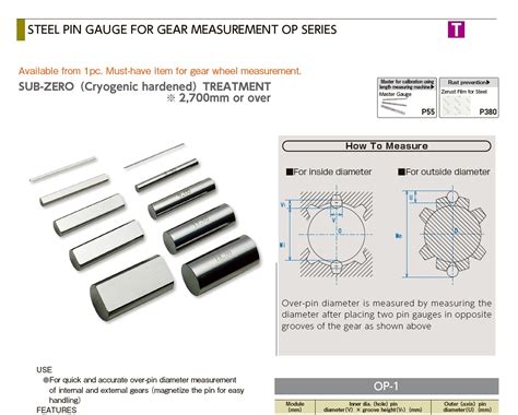 Ichiban Precision Sdn Bhd SK SK Steel Pin Gauge For Gear