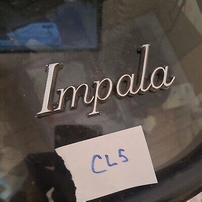 1977 78 79 80 CHEVY IMPALA METAL ROOF SIDE SAIL PANEL EMBLEM SCRIPT OEM