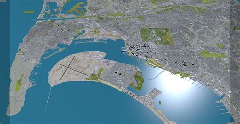 San Diego City California Usa 3d Model 199 3dm C4d Fbx Obj Stl