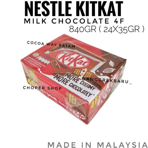 Jual Cokelat KitKat Milk Chocolate 4F Box 840gr Coklat Susu KitKat 24