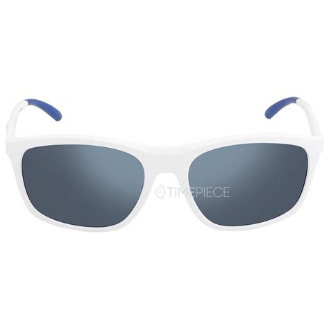 Emporio Armani Blue Mirrored Blue Rectangular Mens Sunglasses Ea4179 534455 59