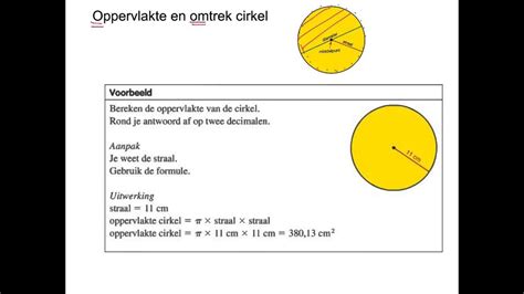 Oppervlakte En Omtrek Cirkel Youtube